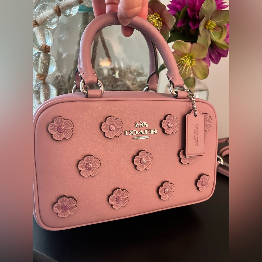 Coach Lavender Floral Appliqué Satchel 💜 🌼 Brand New from Coach with Tags